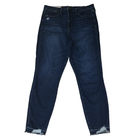 GAP True Skinny Ankle Sky High Distressed Stretch Blue Jeans - Women’s 12 - Picture 7 of 12